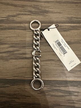 NWT Coach silver signature c bag strap extender CCI21